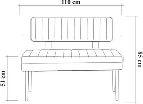 Banco Vina – Branco – 110 cm x 85 cm x 40 cm