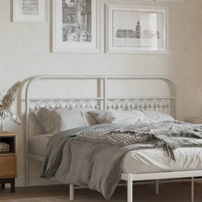 Cabeceira de cama 160 cm metal branco
