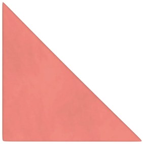 Painel de parede 12 pcs 30x30 cm veludo 0,54 m² rosa