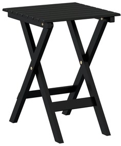 Cadeira de baloiço com mesa dobrável álamo maciço preto