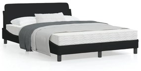 vidaXL Estrutura de cama sem colchão 120x200 cm tecido preto