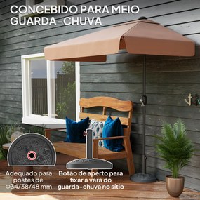 Base para Chapéu de Sol Semicircular Suporte para Chapéu de Sol Base p