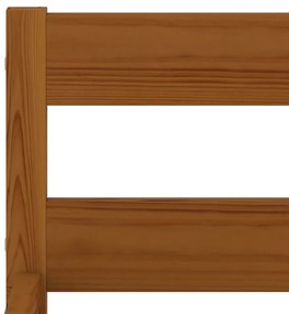 Estrutura de cama 90x200 cm madeira pinho maciço castanho mel