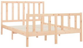Cama sem colchão 140x200 cm madeira de pinho maciça