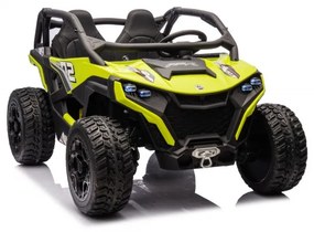 Carro elétrico infantil DRACO 24V 2 Lugares 4x4, Rodas Borracha VERDE