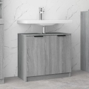 vidaXL Armário casa de banho 64,5x33,5x59 cm madeira sonoma cinza