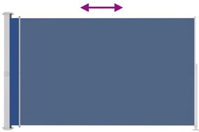 Toldo lateral retrátil para pátio 200x300 cm azul