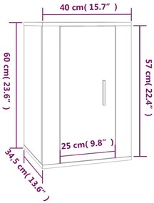 5 pcs conjunto móveis de TV madeira processada branco brilhante