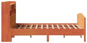 Cama com estante sem colchão 135x190 cm pinho maciço