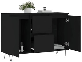 Aparador 104x35x70 cm derivados de madeira preto