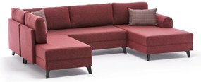 Sofá-Cama de Canto Belen – Vermelho Claret – 300x78x202 cm