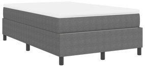 Cama Box Spring com Colchão Cinza Claro 120x200 cm Tecido de Veludo Co