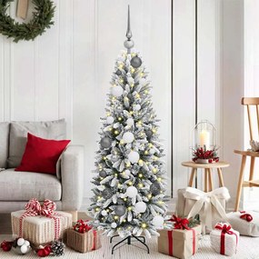 vidaXL Árvore de Natal Artificial com 150 LEDs Branco 120 cm