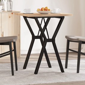 Mesa de jantar estrutura em Y 60x60x75,5 cm pinho/aço