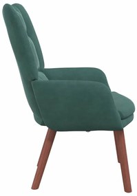 Poltrona Relaxante Veludo Verde Escuro