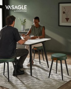 Conjunto de 2 bancos de cozinha, jantar coleção EKHO 48 x 48 x 48,2 cm Verde floresta