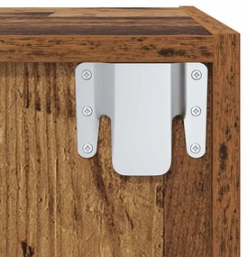Armários de TV Montados na Parede 2 pcs Madeira antiga