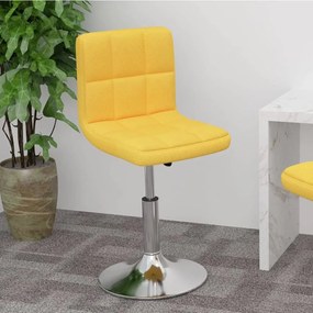 vidaXL Banco de bar giratório tecido amarelo