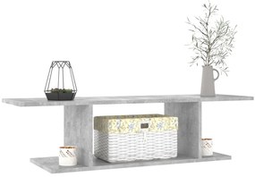 Móvel de TV para parede 103x30x26,5 cm cinzento cimento