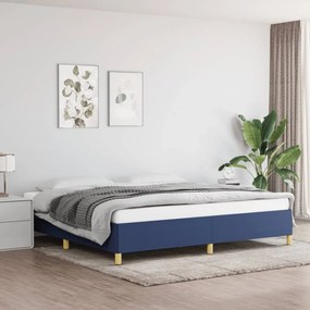 vidaXL Estrutura de cama sem colchão 200x200 cm tecido azul