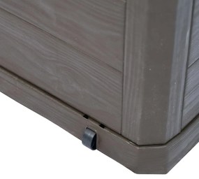 Caixa de arrumação para jardim 280 L castanho