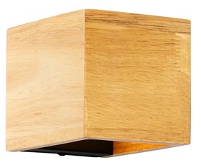 Candeeiro de parede rústico em madeira de carvalho - Transfer