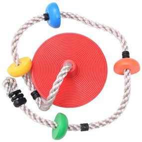 Corda de escalada/baloiço com plataformas e disco 200 cm