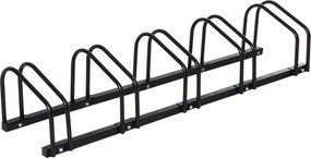 Suporte de armazenamento para bicicletas com pneus de 65 mm,145 x 33 x 27 cm, aço preto