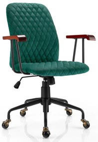 Mesa dobrável para laptop e computador, com rodas, móvel para escritório doméstico - marrom