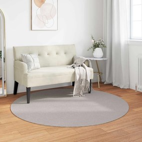 vidaXL Tapetes de área Redondo HUARTE Creme Ø 120 CM Poliéster