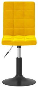 Cadeiras de jantar giratórias 2 pcs veludo amarelo mostarda