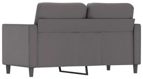 Sofá de 2 lugares 120 cm couro artificial cinza