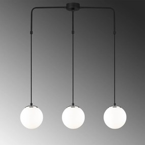 Candeeiro de Teto Uzum – Preto/Branco – 80 x 15 cm