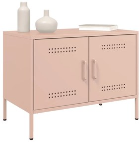 Móveis de TV 2 pcs 68x39x50,5 cm aço rosa