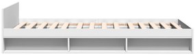 Estrutura cama c/ gaveta 75x190 cm derivados de madeira branco