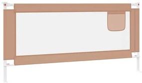 Barra segur. p/ cama infantil tecido 190x25cm cinza-acastanhado