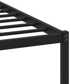 Estrutura de cama sem colchão 120x190cm metal carvalho castanho
