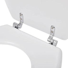 Assento de sanita com tampa design simples MDF branco