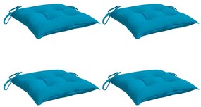 Almofadões de cadeira 4 pcs 40x40x7 cm tecido oxford azul-claro