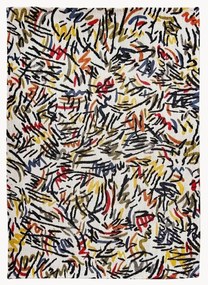 Tapete jacquard de tecelagem plana Graffito