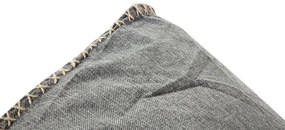 Pufe poltrona cinzento LINEN DROP Beliani