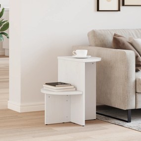 vidaXL Mesa Lateral Branco 50 x 40 x 50 cm Madeira de Pinheiro Sólido