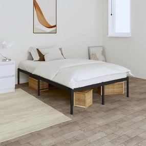 vidaXL Estrutura de cama 120x200 cm metal preto