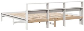 Cama sem colchão 180x200 cm madeira de pinho maciça branco