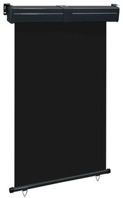 vidaXL Toldo lateral para varanda 125x250 cm preto