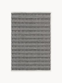 Tapete artesanal para interior e exterior com padrão geométrico Rune