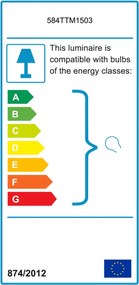 Candeeiro de Pé Tripod – Castanho – 65 x 65 cm, Altura 165 cm