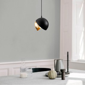 Chandelier Berceste – Preto e Dourado – Diâmetro 20 cm x Altura 114 cm