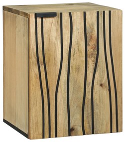 vidaXL Armário de Parede para Banheiro - 38 x 33,5 x 48 cm, Feito em Madeira Sólida.
