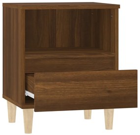 Mesa de cabeceira 40x35x50 cm cor carvalho castanho